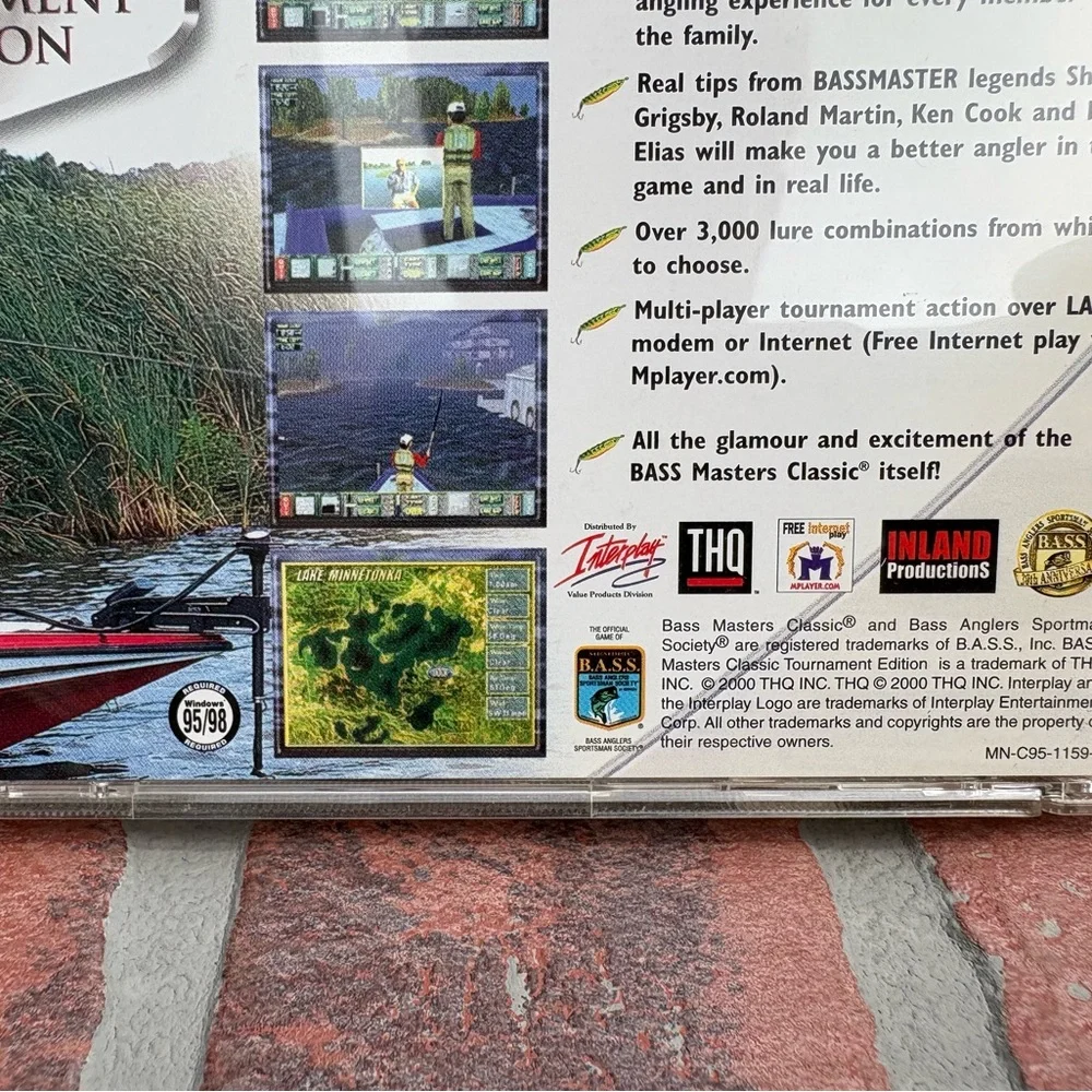 Bass Masters Classic Tournament Edition PC Game Fishing THQ 2000